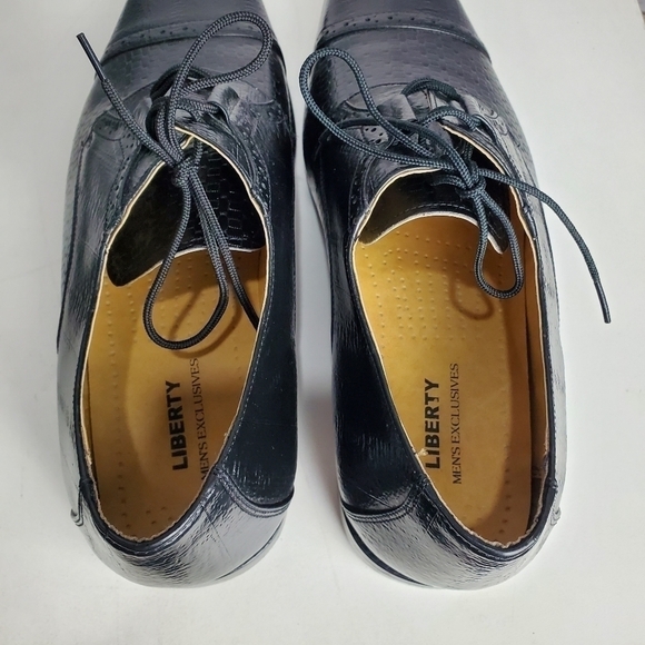 Liberty LS-898 Derby Style Black Leather Lace Up Dress Shoes Size 13